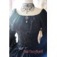 Surface Spell Gothic White Crystal Black Agate Chiffon Blouse